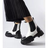 Gemre Black and white slip-on ankle boots Albany | Shoptok.si