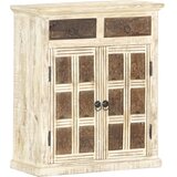 vidaXL Komoda bela 65x30x75 cm trden mangov les | Shoptok.si