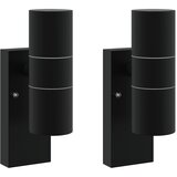  Vanjska zidna lampa 2 pcs Crna 7 x 10 x 22 cm | shoptok.hr
