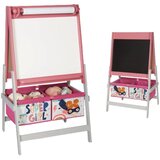 Ginger Home dječji stalak za crtanje 3 u 1 - crna ploča, bijela ploča, papirnata rola, Super Girl | shoptok.hr