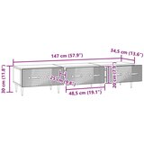 TV omarica Betonsko siva 147 x 34,5 x 30 cm Inženirski les, (5000210345) | Shoptok.si