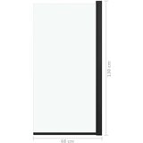 Pregrada za tuš ESG 68 x 130 cm crna | shoptok.hr