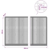  Gabion s žicom debljine 3,5 mm i mrežom 5x2,5 cm 950x50x200 cm | shoptok.hr