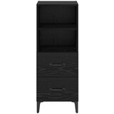 vidaXL Strani šal Črni hrast 34 x 34.5 x 90 cm Konstruiran les | Shoptok.si