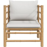  Vrtna sofa od bambusa sa svjetlosivim jastucima | shoptok.hr