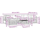  Set vanjskih sofa 7 kom. Prirodna i antracit | shoptok.hr