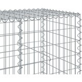 vidaXL Gabionska košara s pokrovom 250x100x100 cm pocinkano železo | Shoptok.si