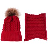  Dječja kapa i rubac oko vrata - Crvena KP21521 | shoptok.hr
