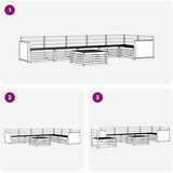  Set vanjskih sofa 7 kom. Prirodna Čvrsto drvo akacije | shoptok.hr