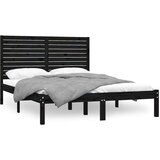  Okvir za krevet od masivnog drva crni 150 x 200 cm 5FT King | shoptok.hr