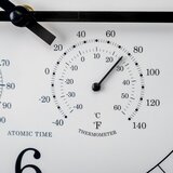  Zidni sat sa termometrom i higrometrom, prečnik 30 cm, 1xAA, crna/bela | Eponuda.com