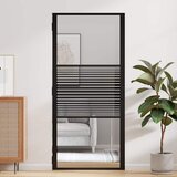Staklena vrata Prugasti Crna 93 x 3,5 x 201,5 cm Aluminij | shoptok.hr