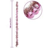 vidaXL Božična kroglica in girlanda Roza 186 cm Polistiren | Shoptok.si