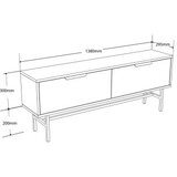 Hanah home blanco 4014 oak tv stand | Eponuda.com