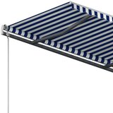  Tenda na ručno uvlačenje sa stupovima 3 x 2 5 m plavo-bijela | shoptok.hr