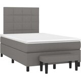  Box spring postelja z vzmetnico temno siva 120x200 cm blago, (20790322) | Shoptok.si