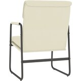  Ležaljka krem 55 x 64 x 80 cm od umjetne kože | shoptok.hr