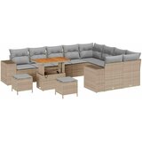  Set vrtnog sofa od 12 komada s jastučićima bež poli ratan akacija set vrtnog blagovaonog namještaja od 3 komada s jastučićima b | shoptok.hr