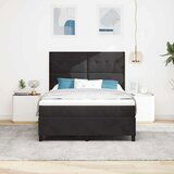  Kutna Podloga s Madracem &amp LED Crna 140x190 cm Baršun | shoptok.hr