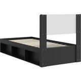  Krevetna konstrukcija s pohranom i uzglavljem Crna 100 x 200 cm | Eponuda.com