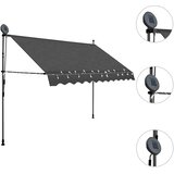 Tenda na ručno uvlačenje s LED svjetlima 250 cm antracit | Eponuda.com