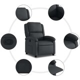  Naslonjač od prave kože crni | shoptok.hr