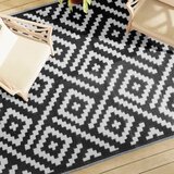 vidaXL Vanjski tepih bijelo-crni 190 x 290 cm PP | shoptok.hr