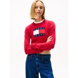 Tommy Jeans Pulover mornarska / rdeča / bela | Shoptok.si