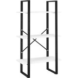 vidaXL Knjižna omara 5-nadstropna bela 60x30x175 cm iverna plošča | Shoptok.si