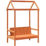  Set kreveta i klupe s krovom voštano smeđi 90 x 200 cm borovina | shoptok.hr