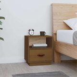 Nočna omarica medeno rjava 40x34x45 cm trdna borovina, (20733903) | Shoptok.si