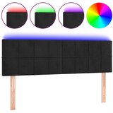 The Living Store led posteljno vzglavje črno 144x5x78/88 cm blago - led vzglavje, (21418601) | Shoptok.si