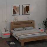  Noćni ormarići 2 kom s LED svjetlima bijeli 60 x 35 x 40 cm | shoptok.hr