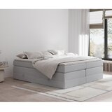 Maison de Rêve Svetlo siva boxspring postelja s prostorom za shranjevanje/brez vzglavja 160x200 cm Juniper – | Shoptok.si