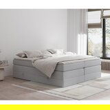 Maison de Rêve Svijetlo sivi boxspring krevet s prostorom za odlaganje/bez uzglavlja 160x200 cm Juniper – | shoptok.hr
