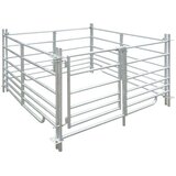 vidaXL 4 delna ograda za ovce iz pocinkanega jekla 137 x 137 x 92 cm | Shoptok.si