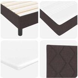 Box Spring krevet s madracem &amp LED Tamno smeđi 100x200 cm Tkanina | shoptok.hr