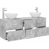  Set ormarića za kupaonicu 3 kom. Betonska siva 129 x 35 x 80 cm | Shoptok.si