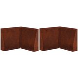  Zid za zadržavanje 2 kom. 50 x 50 x 30 cm Otporni čelik Rđa | shoptok.hr