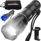  2v1 akumulatorska LED XPE UV ročna svetilka ZOOM Cene