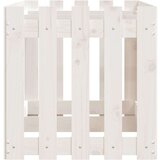 vidaXL Povišena vrtna gredica bijela 150x50x50 cm masivna borovina | shoptok.hr