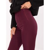 RUE PARIS Trousers-IT-SP-FL9069.00-burgundy | Shoptok.si