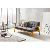 Livetastic ZOFA S POSTELJNO FUNKCIJO, naravne barve, temno siva les, tekstil u