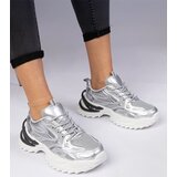 D/CEO marka niezdefiniowana Silver sporty sneakers on a chunky sole Lirata | ePonuda.com