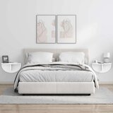  Stenska polica 2 pcs Bela 48 x 24 x 24 cm Konstruiran les, (5000201027) | Shoptok.si