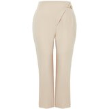 Trendyol Curve Stone High Waist Buckle Detailed Woven Trousers | shoptok.hr