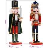  Božićni nutcracker TURKU 2 kom. Crvena i Crna 38 cm - 382A + 381B | shoptok.hr