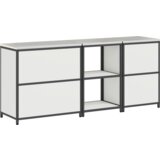 vidaXL Kuhinjski komplet za shranjevanje 3 pcs Bela 210 x 50 x 92 cm | Shoptok.si