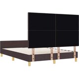  Krevetna konstrukcija Tamno smeđa 160 x 200 cm tkanina | shoptok.hr