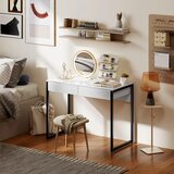  Radni stol 100 x 50 cm Računalni stol Uredski stol s 2 ladice za male sobe crni | shoptok.hr